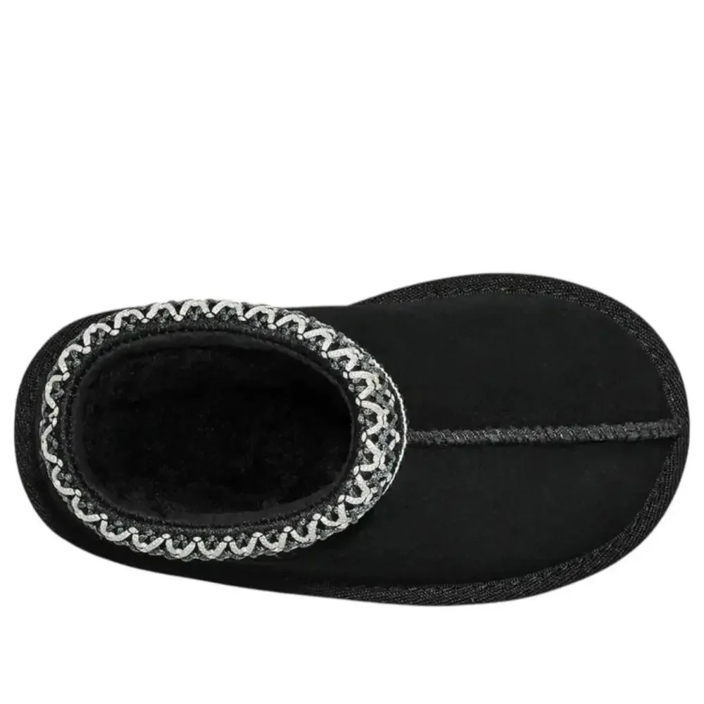 UGG Tasman II 1019066T-BLK Slippers Toddler 9 Black Suede Slip On Shoes RHS9070